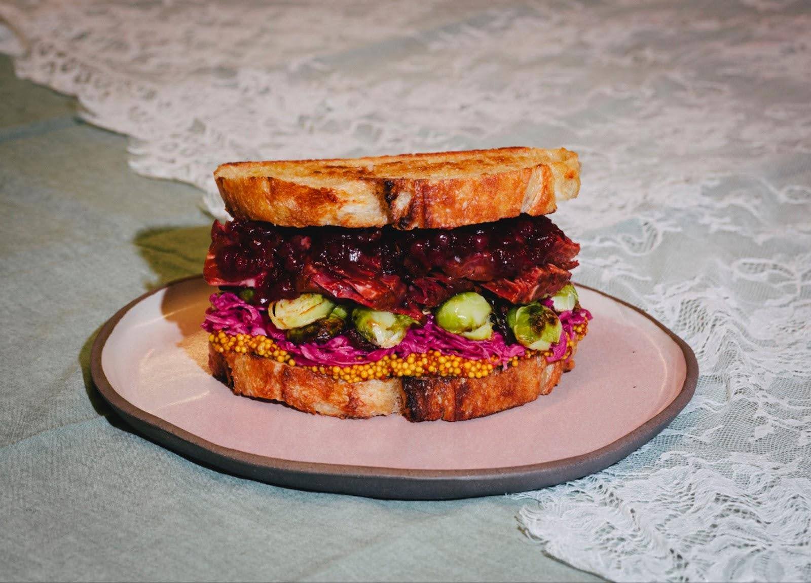 Vegan Christmas Leftovers Sandwich