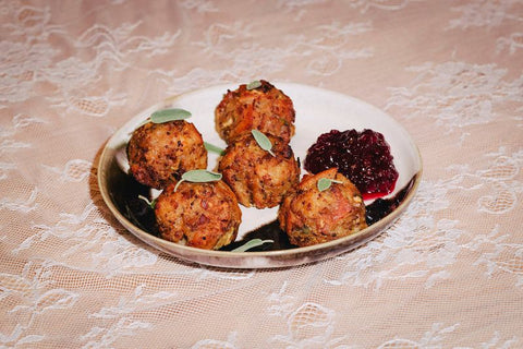 Vegan Sage, Onion & Apple Stuffing Balls